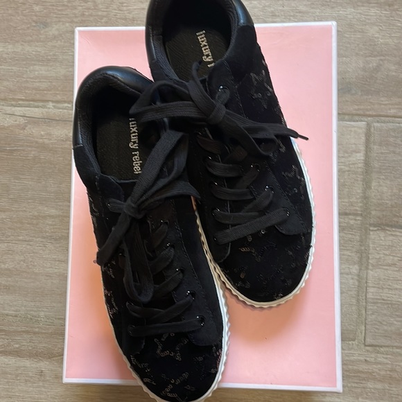 ☀️☀️Luxury Rebel Black LR -Tinella so cute sequence star sneakers☀️☀️☀️ - Picture 2 of 10